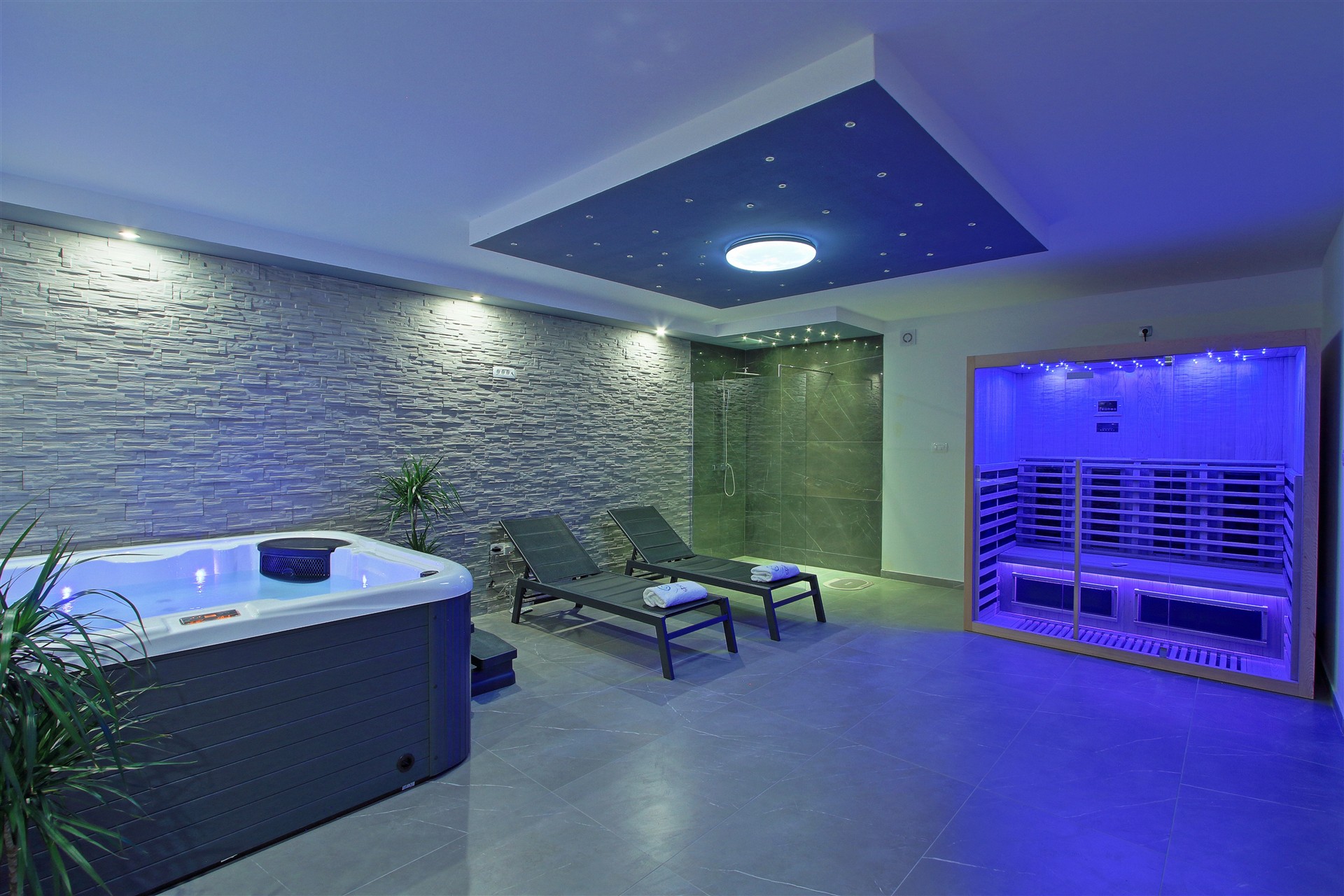 Privatni wellness s jacuzzijem i saunom
